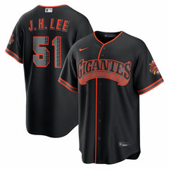 Jung Hoo Lee San Francisco Giants Alternate Stadium Jersey - Black | Nike