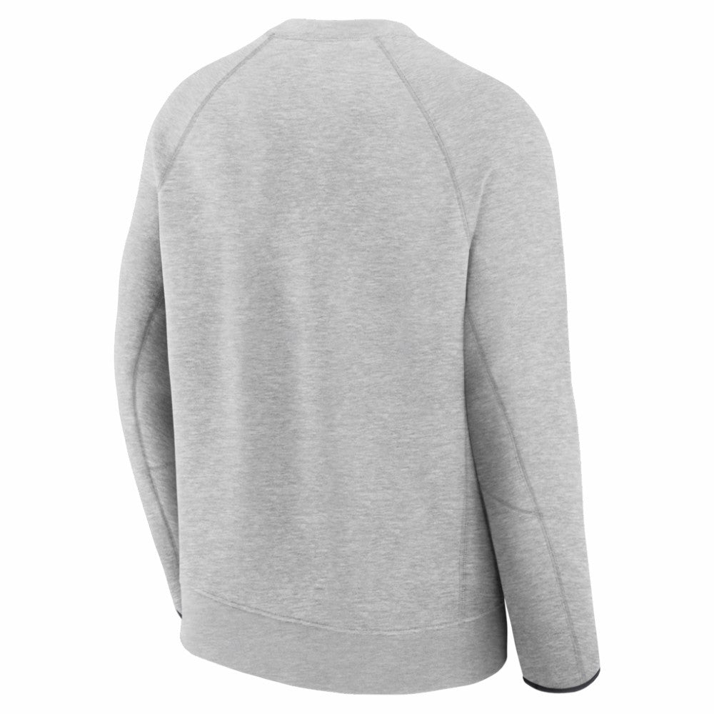 Detroit Tigers Tech Fleece Raglan Sweatshirt - Heather Charcoal | Nike