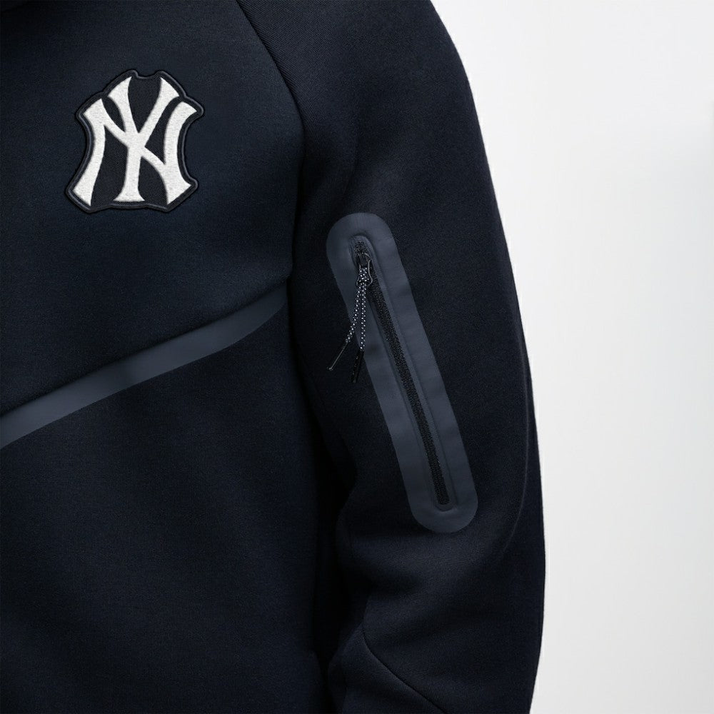 New York Yankees Tech Fleece Raglan Full-Zip Windrunner Hoodie - Black | Nike