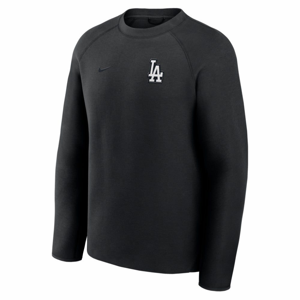 Los Angeles Dodgers Tech Fleece Raglan Sweatshirt - Black | Nike
