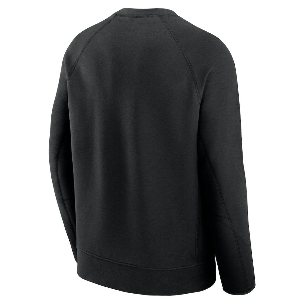 Atlanta Braves Tech Fleece Raglan Sweatshirt - Black | Nike