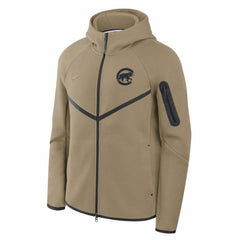 Chicago Cubs Tech Fleece Raglan Full-Zip Windrunner Hoodie - Tan | Nike