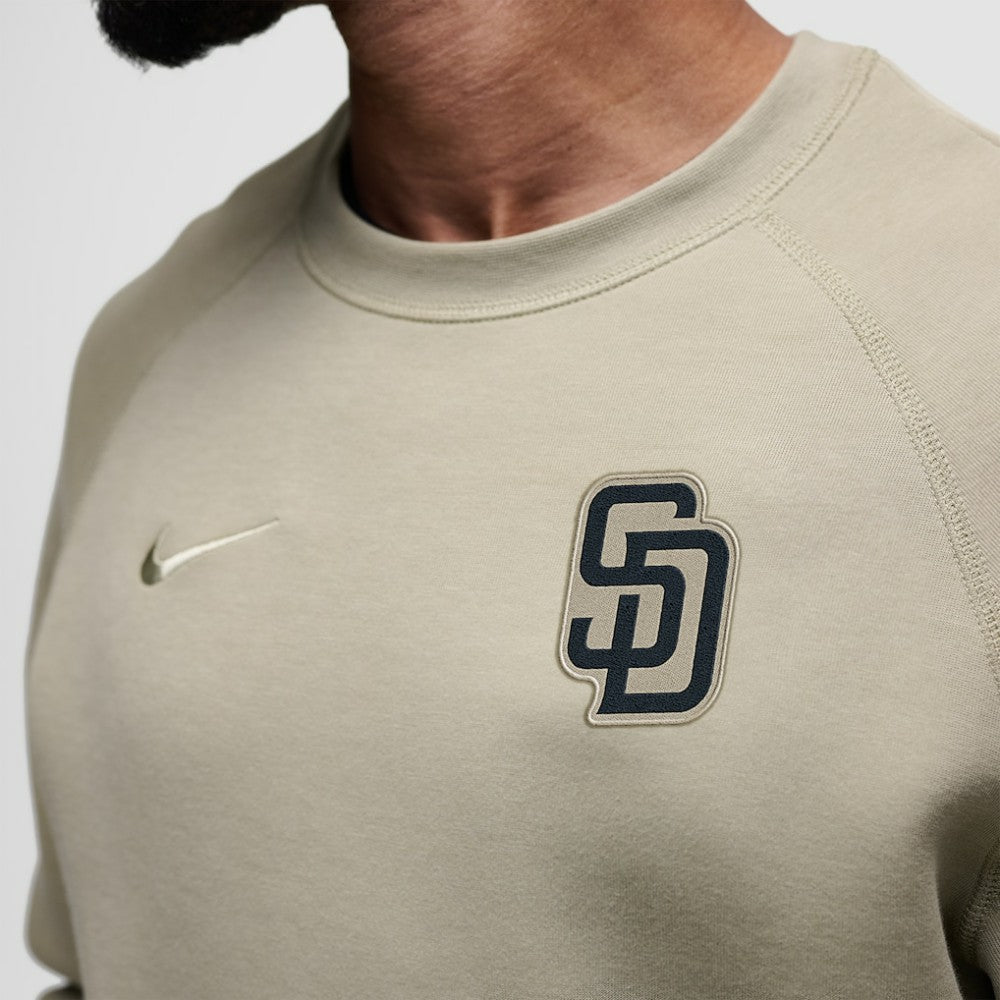 San Diego Padres Tech Fleece Raglan Sweatshirt - Olive | Nike