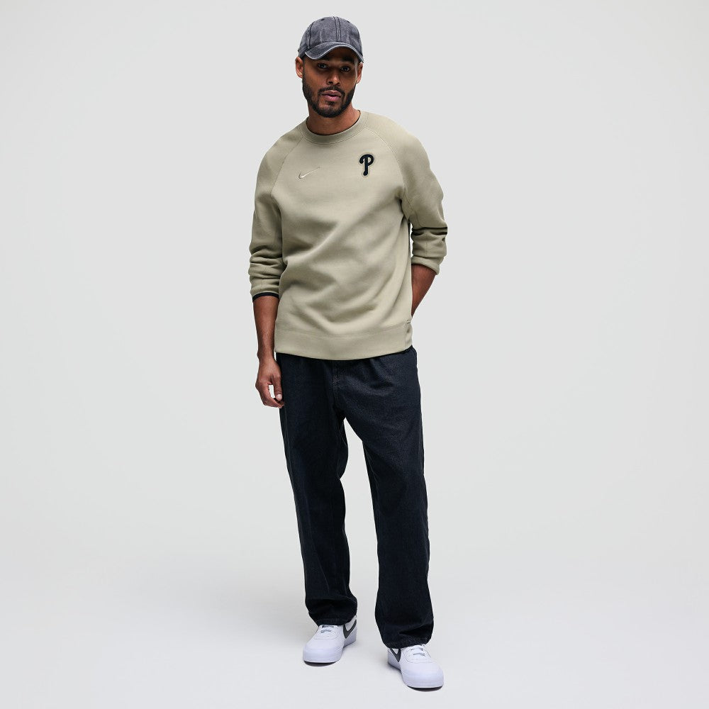 Philadelphia Phillies Tech Fleece Raglan Sweatshirt - Olive | Nike