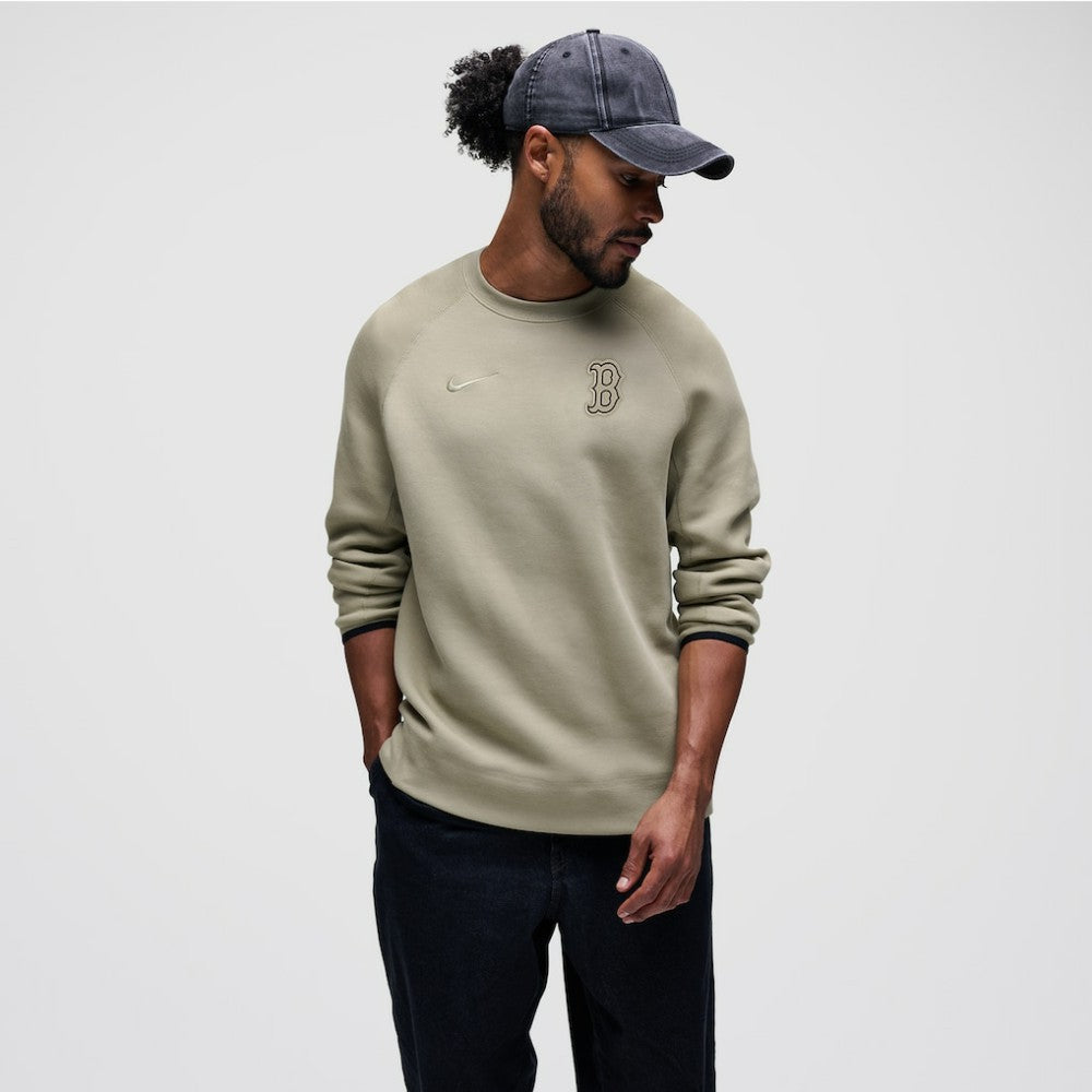 Boston Red Sox Tech Fleece Raglan Sweatshirt - Olive | Nike