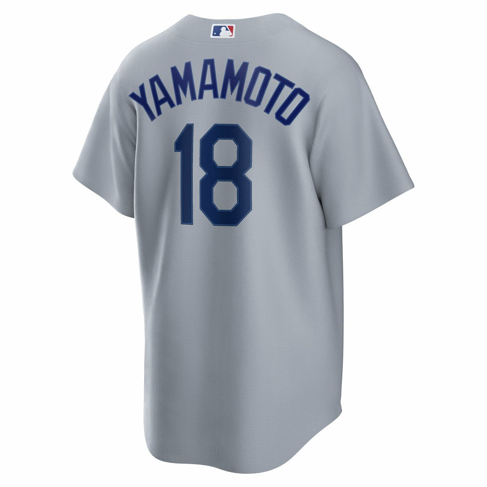 Yoshinobu Yamamoto Los Angeles Dodgers Road Replica Jersey - Gray | Nike