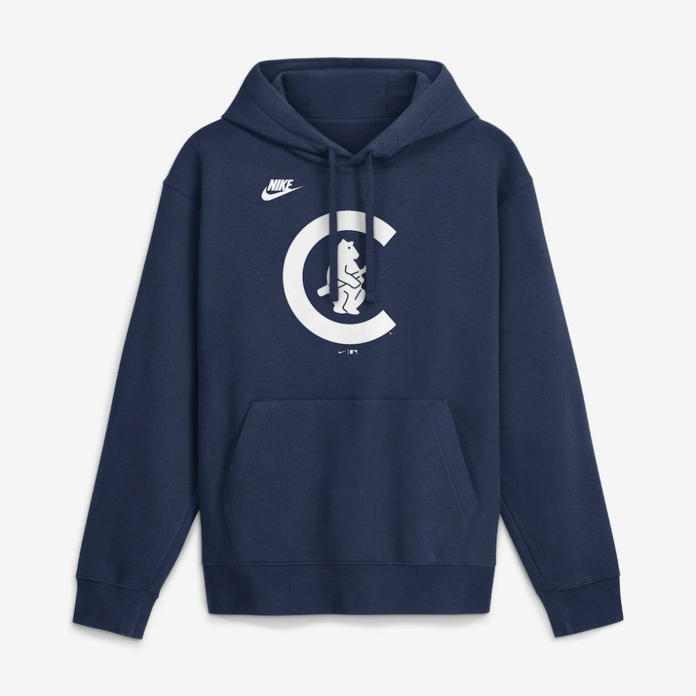 Chicago Cubs Cooperstown Collection Logo Club Hoodie - Navy | Nike