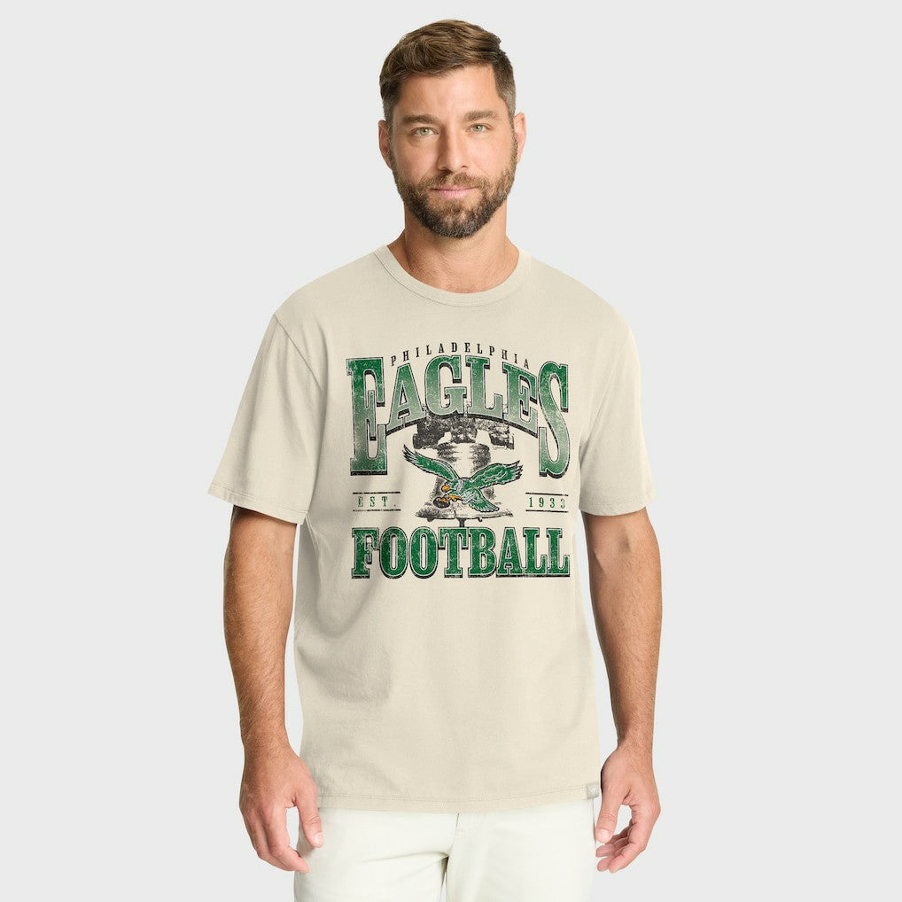 Philadelphia Eagles Team Archives T-Shirt - Cream on sale