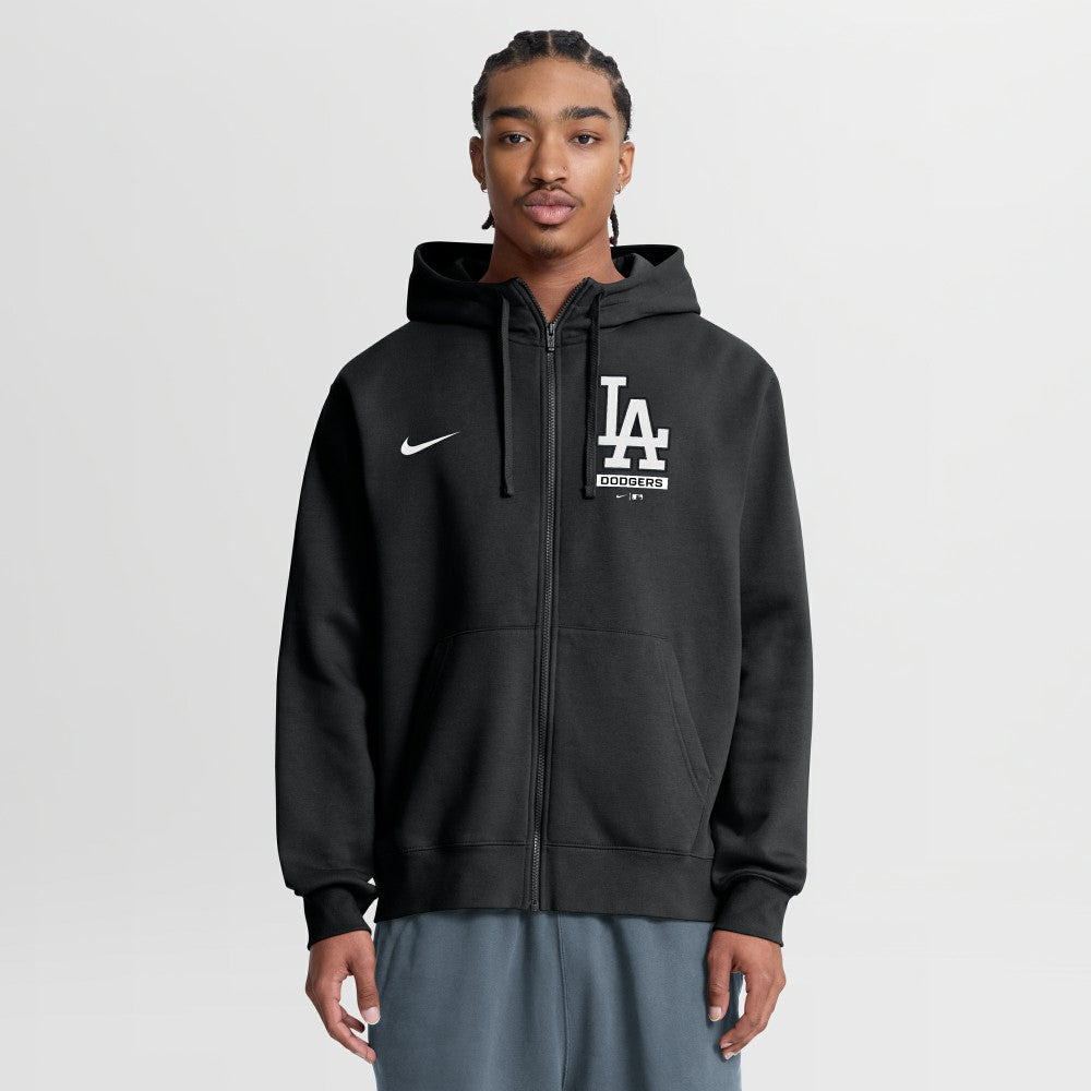 Los Angeles Dodgers Primetime Lockup Full-Zip Hoodie - Black | Nike