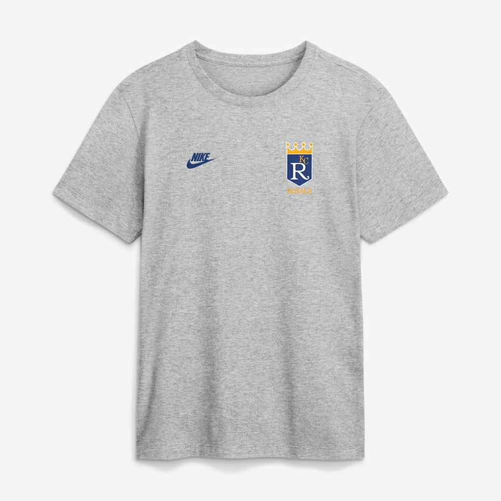 Kansas City Royals Cooperstown 2-Hit T-Shirt - Heather Gray | Nike