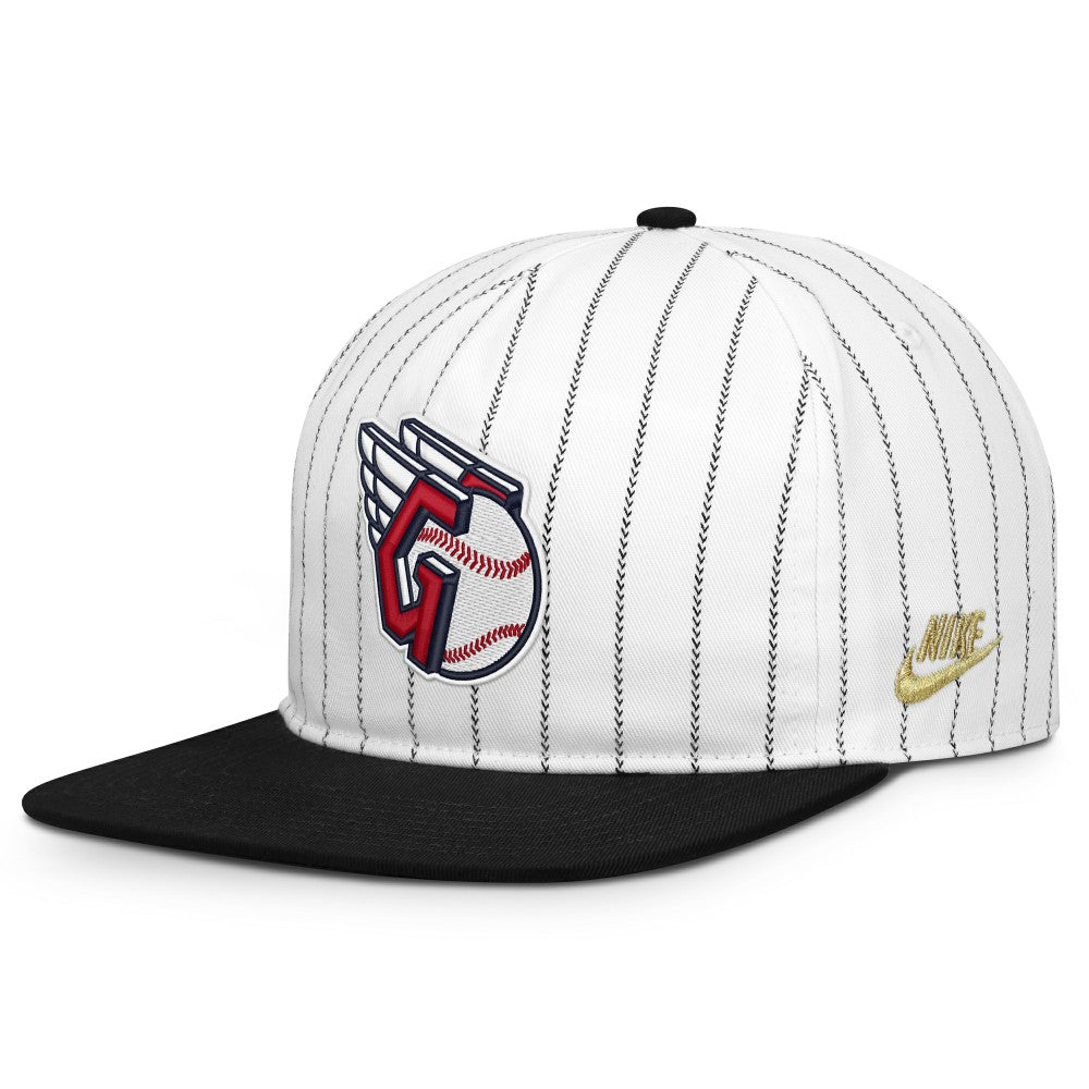 Cleveland Guardians Cooperstown Collection Pro Adjustable Hat - White/Black | Nike