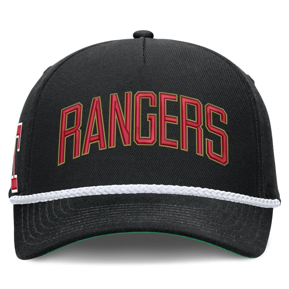 Texas Rangers Cooperstown Collection Rise Adjustable Hat - Black | Nike
