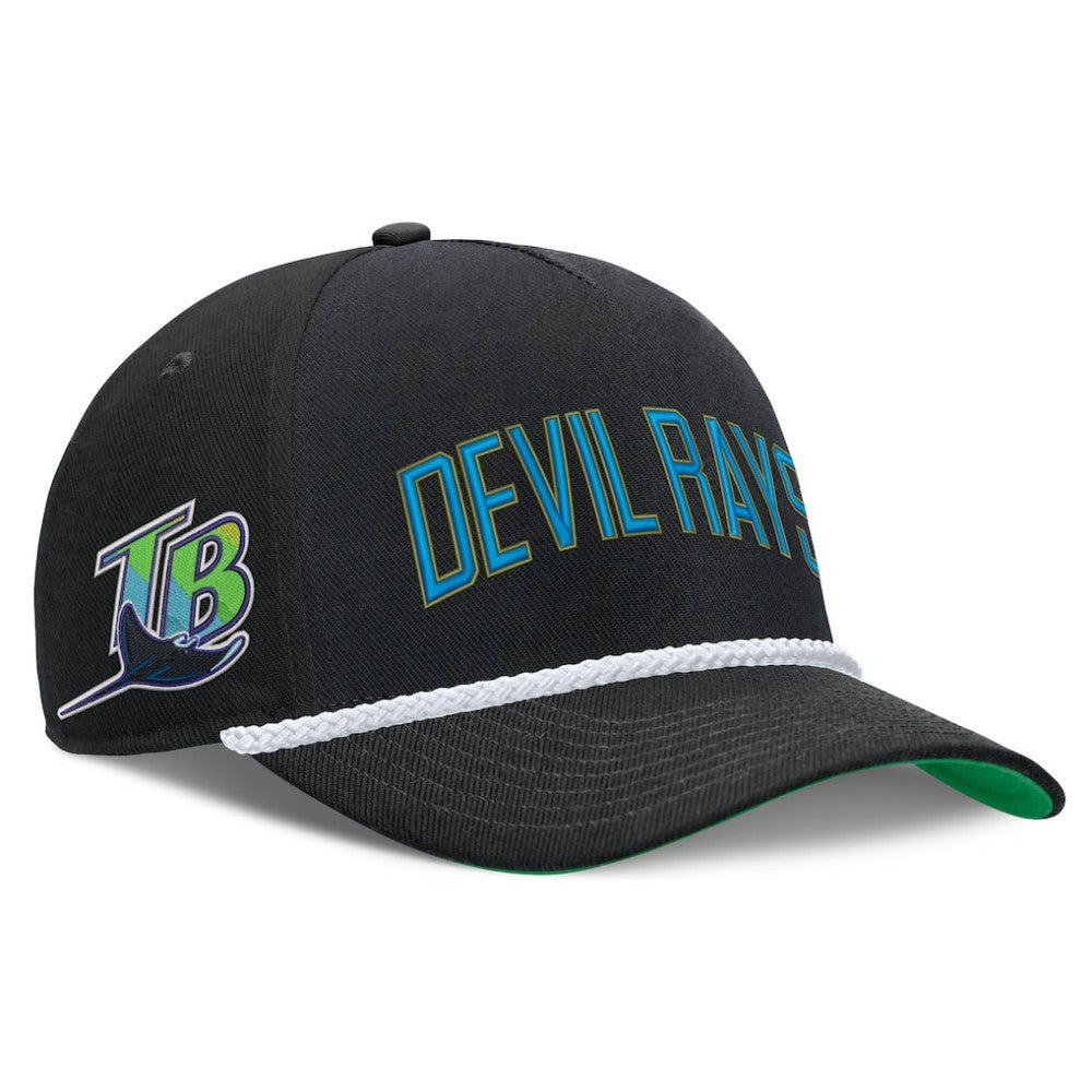Tampa Bay Rays Cooperstown Collection Rise Adjustable Hat - Black | Nike