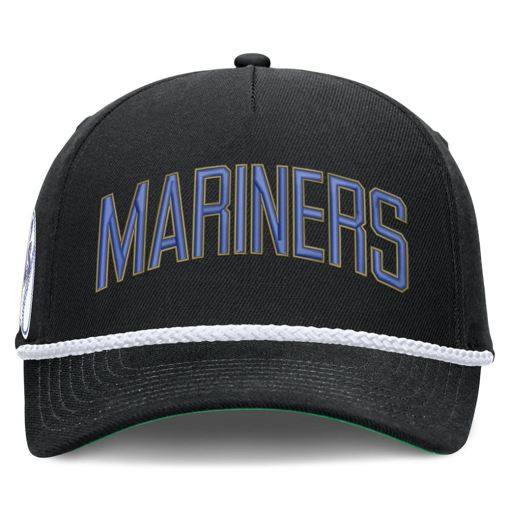 Seattle Mariners Cooperstown Collection Rise Adjustable Hat - Black | Nike