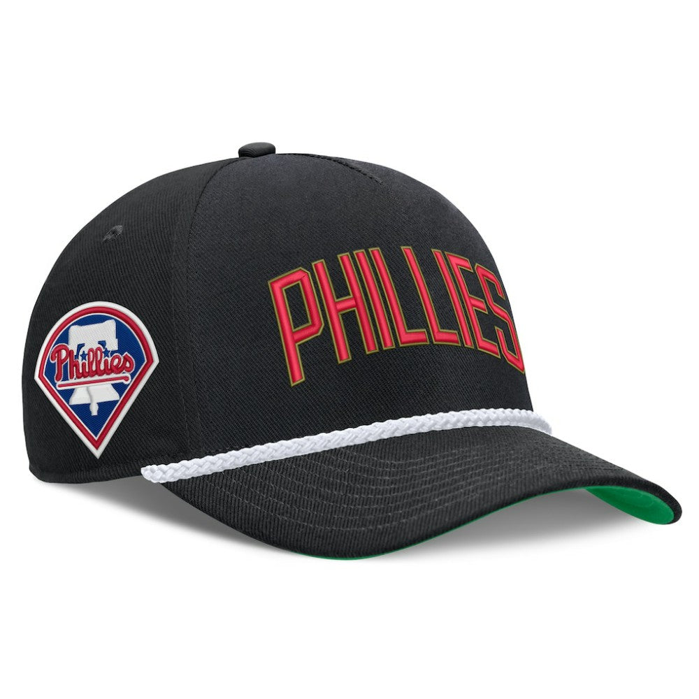Philadelphia Phillies Cooperstown Collection Rise Adjustable Hat - Black | Nike