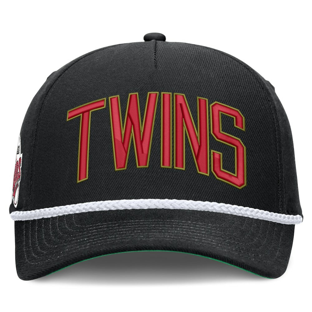 Minnesota Twins Cooperstown Collection Rise Adjustable Hat - Black | Nike