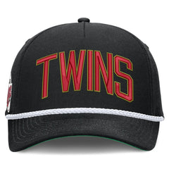 Minnesota Twins Cooperstown Collection Rise Adjustable Hat - Black | Nike
