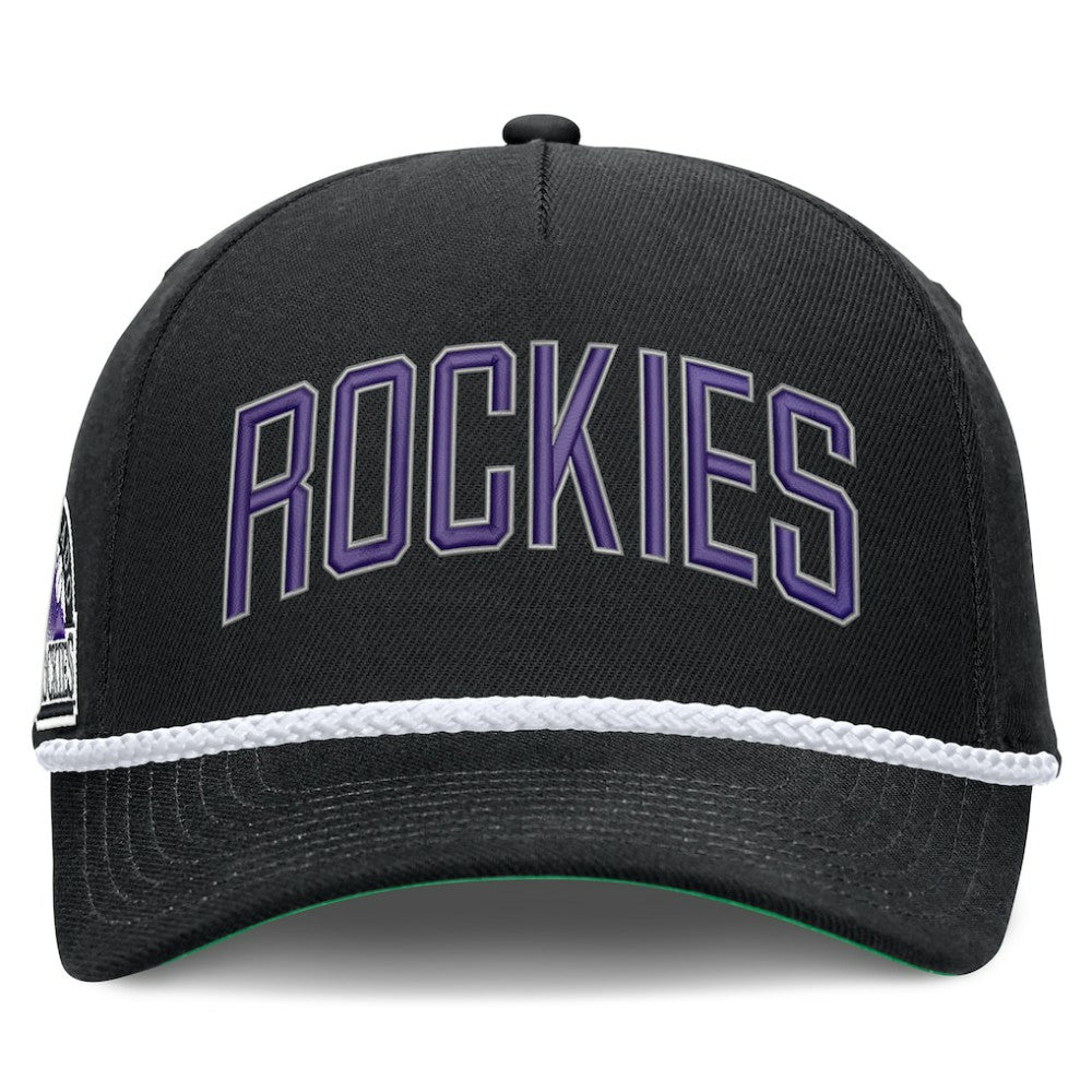 Colorado Rockies Cooperstown Collection Rise Adjustable Hat - Black | Nike