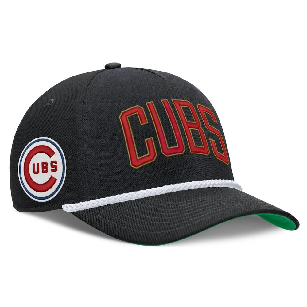 Chicago Cubs Cooperstown Collection Rise Adjustable Hat - Black | Nike