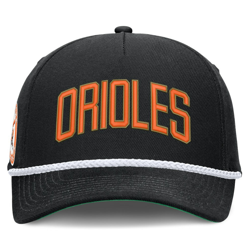 Baltimore Orioles Cooperstown Collection Rise Adjustable Hat - Black | Nike