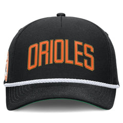 Baltimore Orioles Cooperstown Collection Rise Adjustable Hat - Black | Nike