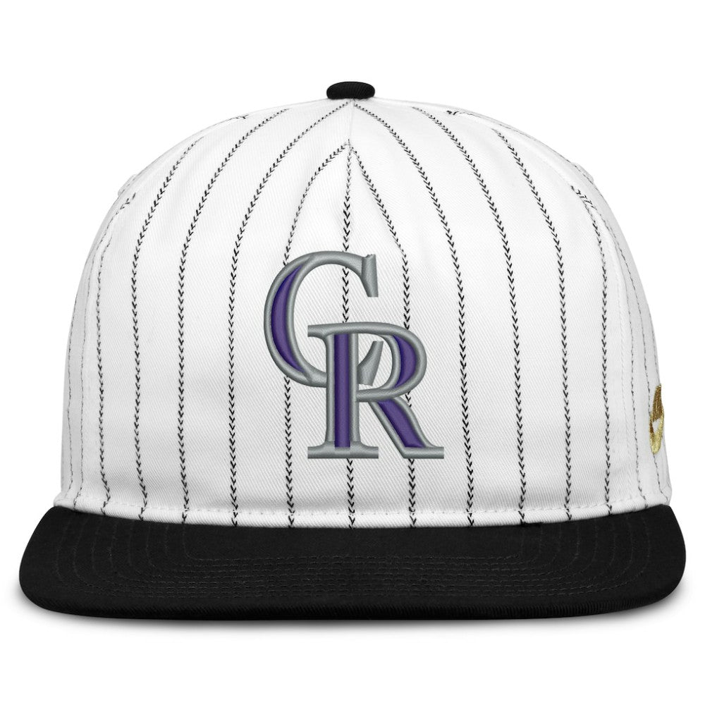 Colorado Rockies Cooperstown Collection Pro Adjustable Hat - White/Black | Nike
