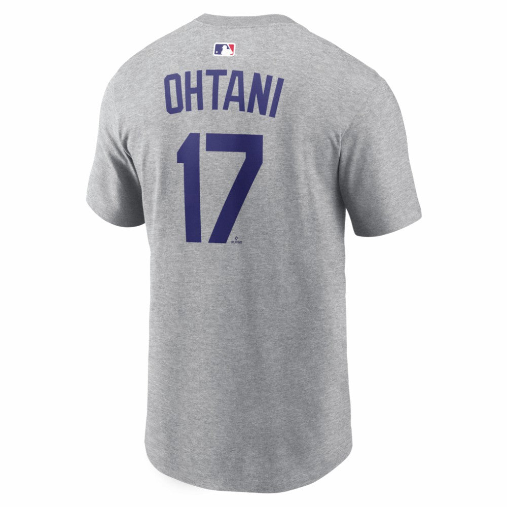 Shohei Ohtani Los Angeles Dodgers Name & Number T-Shirt - Heather Gray | Nike