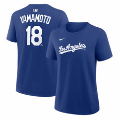 Yoshinobu Yamamoto Los Angeles Dodgers Women's Alternate Name & Number T-Shirt - Royal | Nike