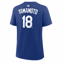 Yoshinobu Yamamoto Los Angeles Dodgers Women's Alternate Name & Number T-Shirt - Royal | Nike
