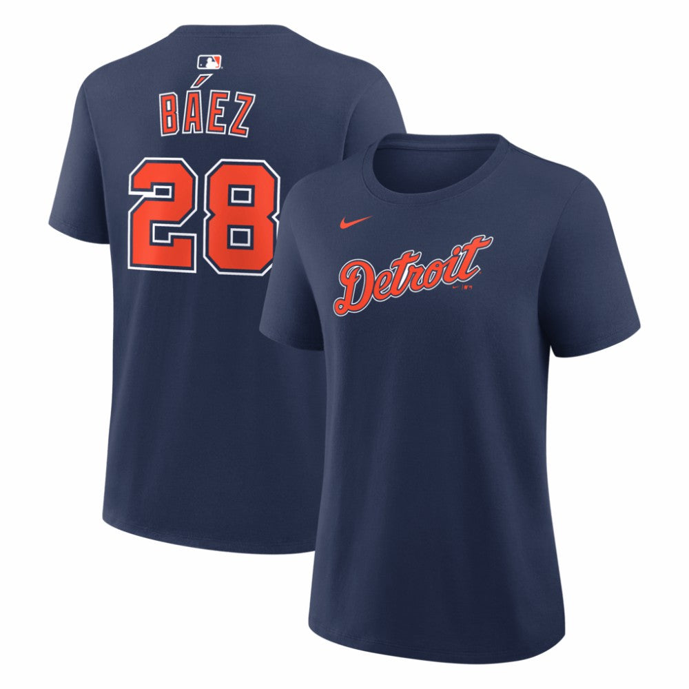 Javier Báez Detroit Tigers Women's Alternate Name & Number T-Shirt - Navy | Nike