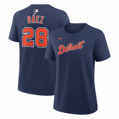 Javier Báez Detroit Tigers Women's Alternate Name & Number T-Shirt - Navy | Nike