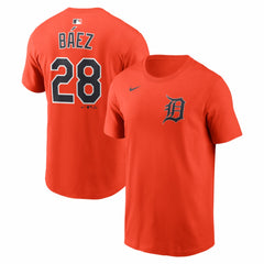 Javier Báez Detroit Tigers Name & Number T-Shirt - Orange | Nike