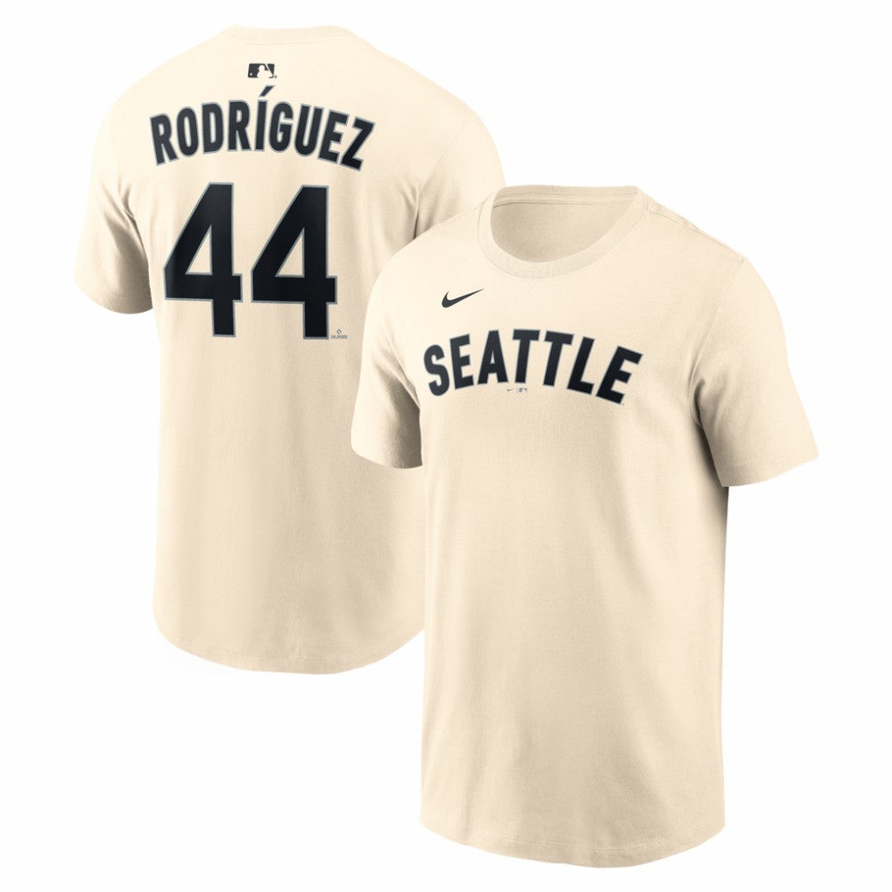 Julio Rodríguez Seattle Mariners Name & Number T-Shirt - Natural | Nike