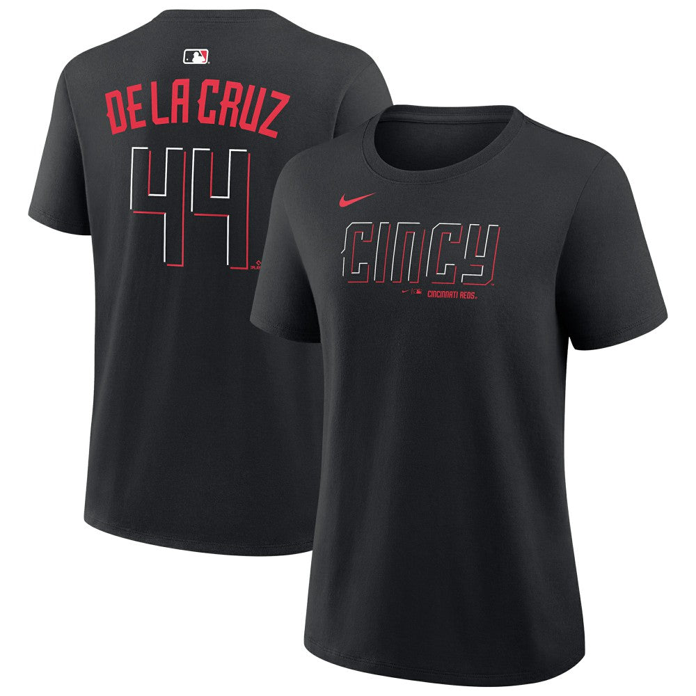 Elly De La Cruz Cincinnati Reds Women's Name & Number T-Shirt - Black | Nike
