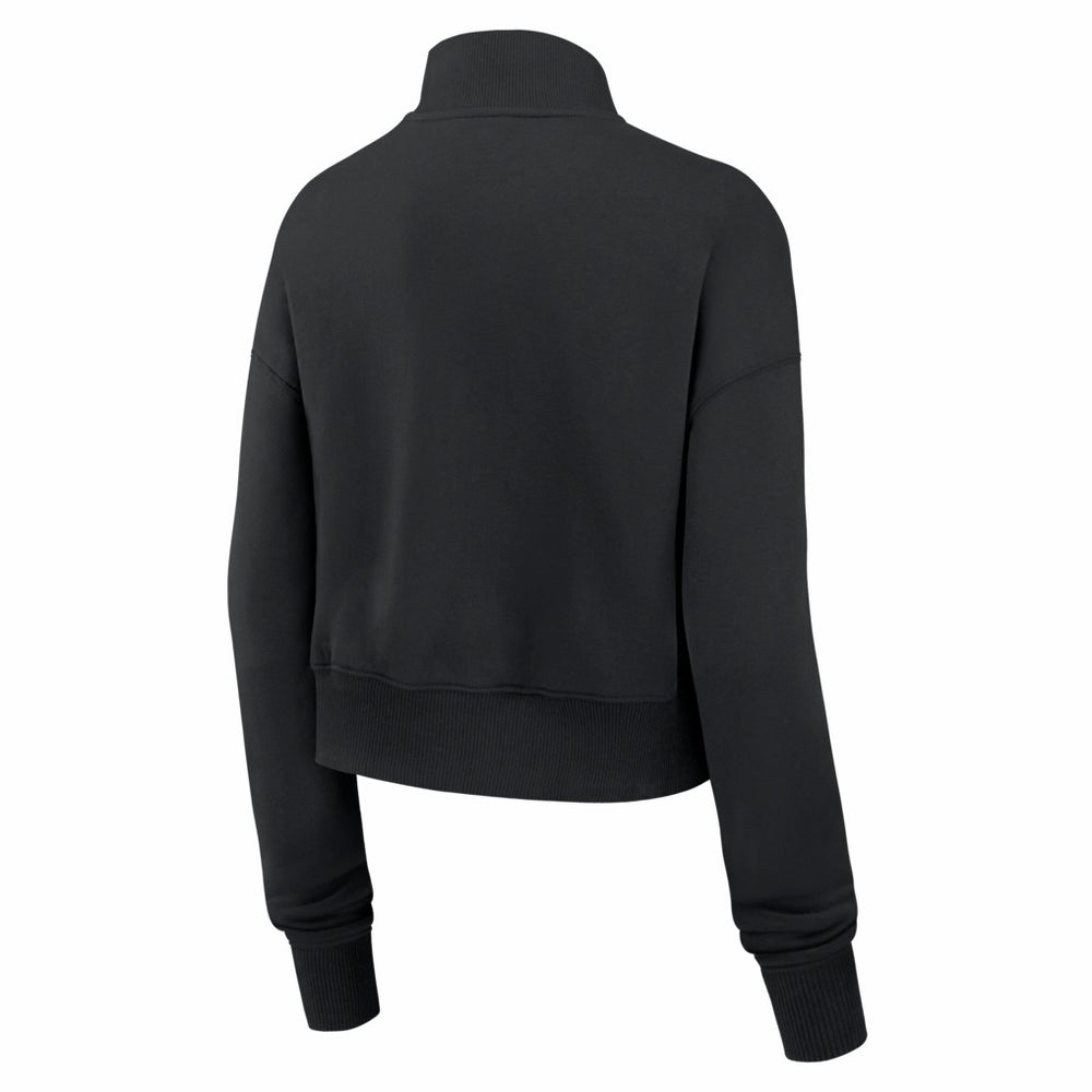 New England Patriots Women's Legacy Phoenix Fleece Cropped Half-Zip Sweatshirt - Black | Nike outlet