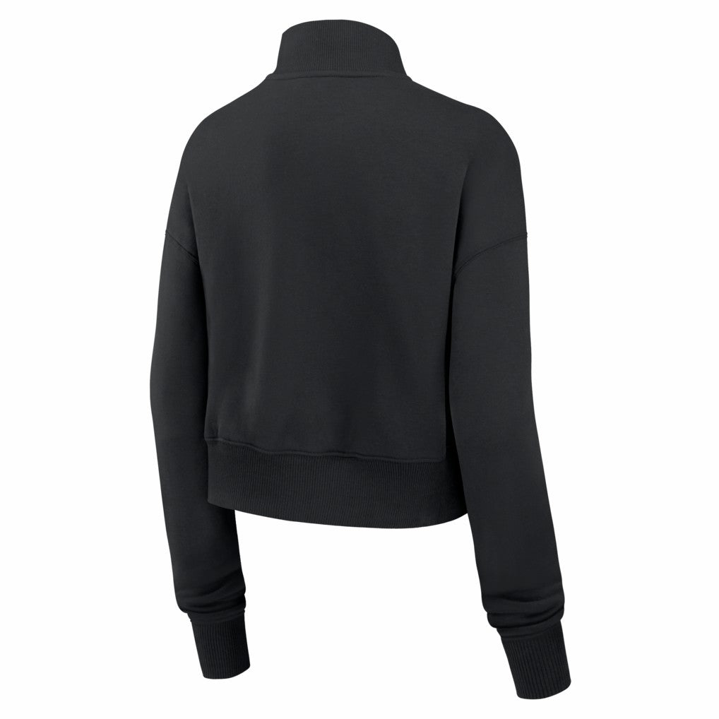 Chicago Bears Women's Legacy Phoenix Fleece Cropped Half-Zip Sweatshirt - Black | Nike for sale
