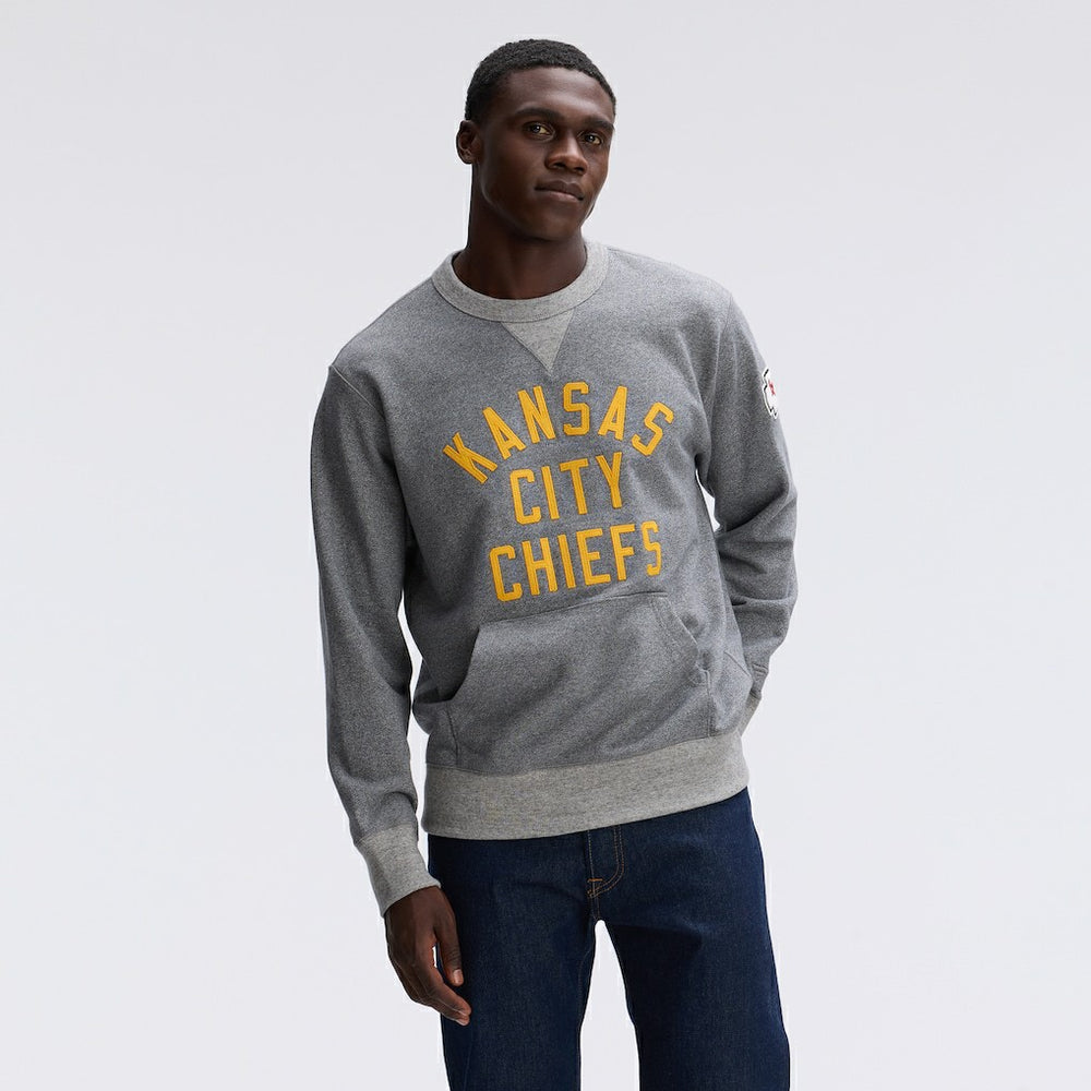 Kansas City Chiefs IconicFleece Pocket Sweatshirt - Athletic Heather Gray online