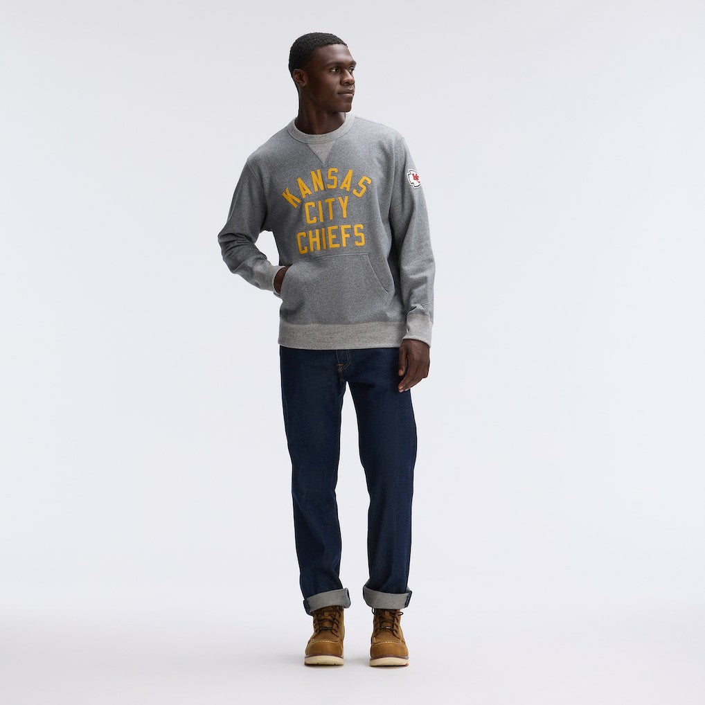 Kansas City Chiefs IconicFleece Pocket Sweatshirt - Athletic Heather Gray online