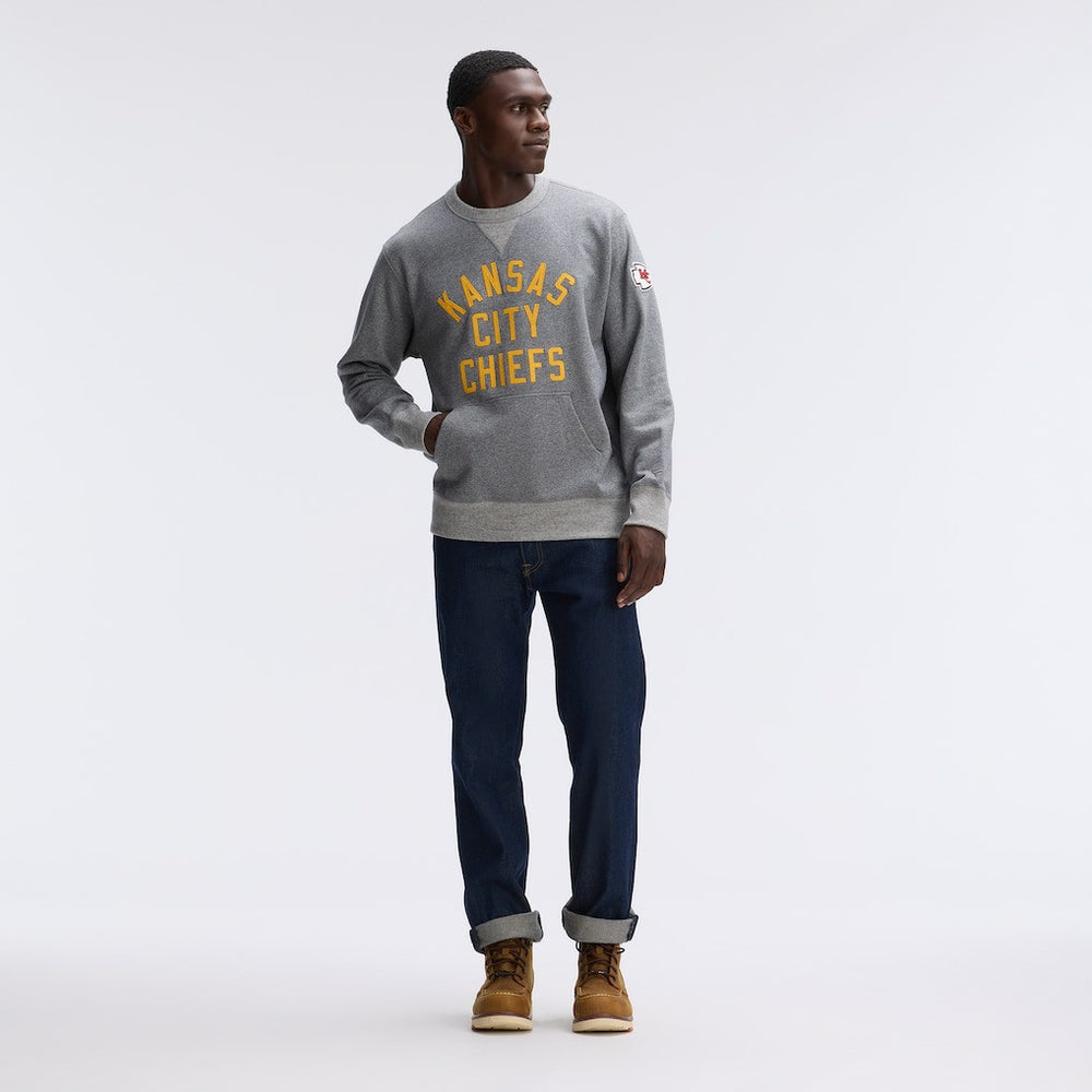 Kansas City Chiefs IconicFleece Pocket Sweatshirt - Athletic Heather Gray online