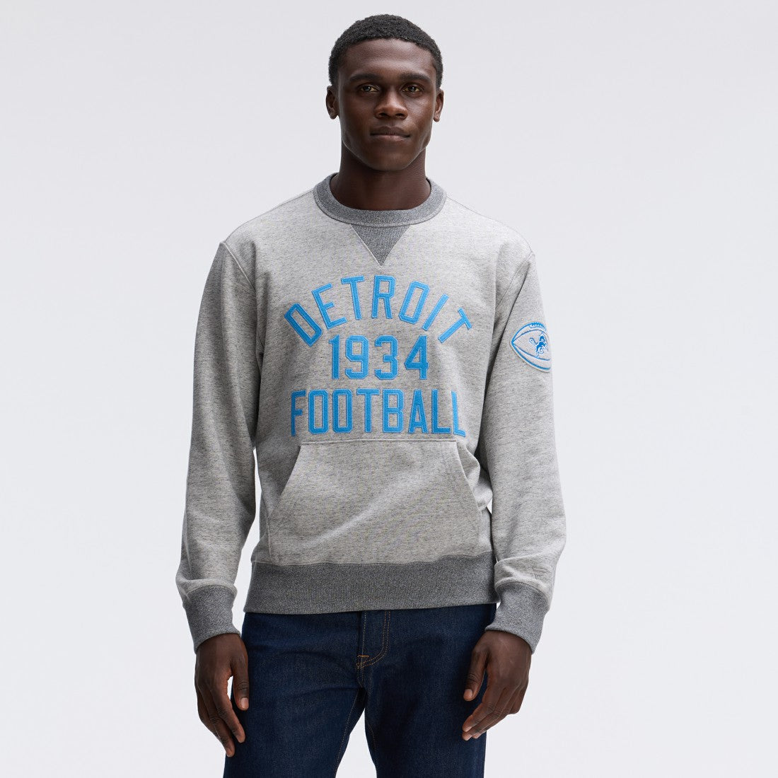 Detroit Lions IconicFleece Pocket Sweatshirt - Heather Gray outlet