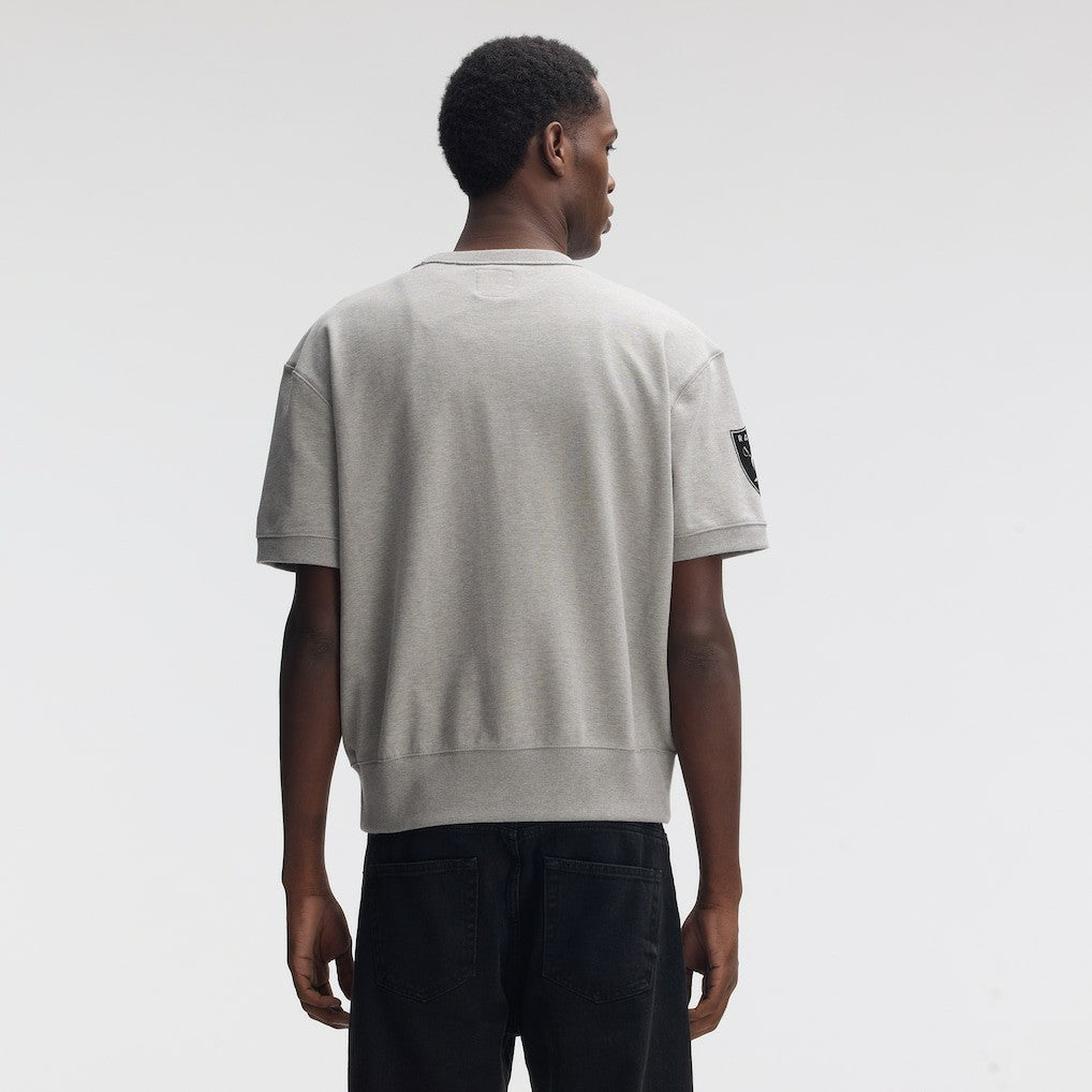 Las Vegas Raiders IconicFleece Short Sleeve Sweatshirt - Heather Gray online