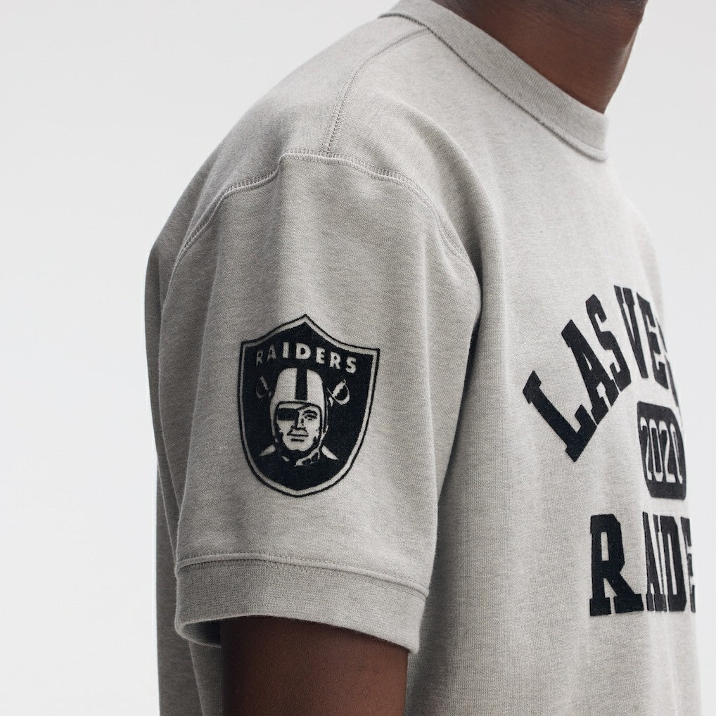 Las Vegas Raiders IconicFleece Short Sleeve Sweatshirt - Heather Gray online