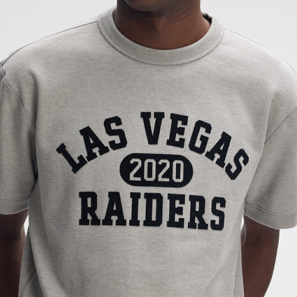 Las Vegas Raiders IconicFleece Short Sleeve Sweatshirt - Heather Gray online