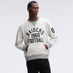 Las Vegas Raiders IconicFleece Pocket Sweatshirt - Heather Gray for sale