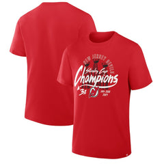 New Jersey Devils Fanatics 3x Stanley Cup Champions T-Shirt Red