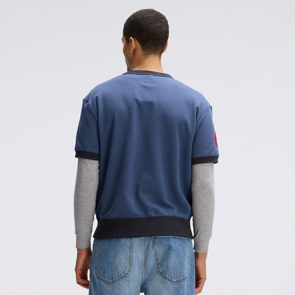 Buffalo Bills IconicFleece Short Sleeve Sweatshirt - Royal outlet