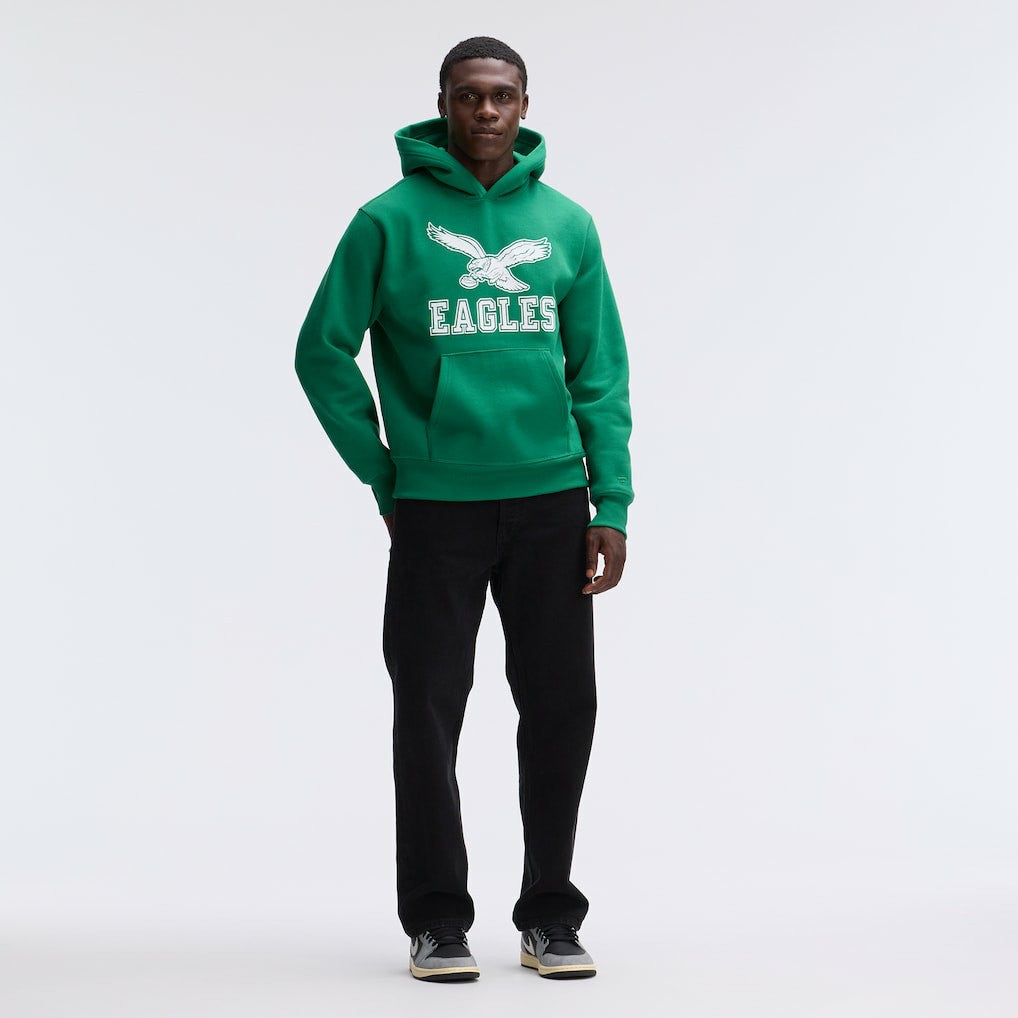 Philadelphia Eagles IconicFleece Flocked Hoodie - Kelly Green for sale