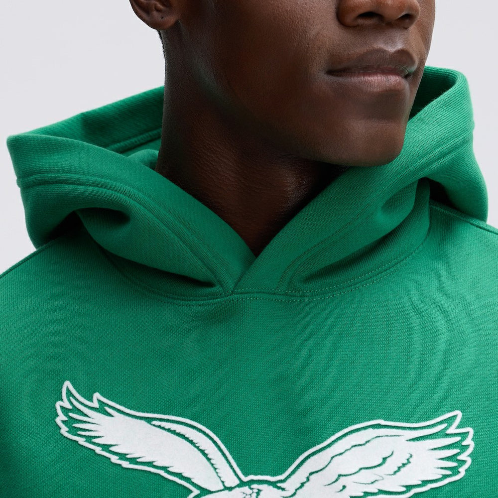 Philadelphia Eagles IconicFleece Flocked Hoodie - Kelly Green for sale
