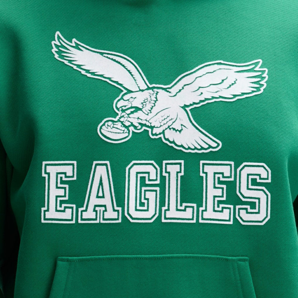 Philadelphia Eagles IconicFleece Flocked Hoodie - Kelly Green for sale