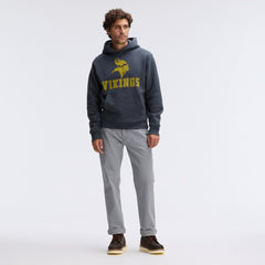 Minnesota Vikings IconicFleece Flocked Hoodie - Charcoal discount